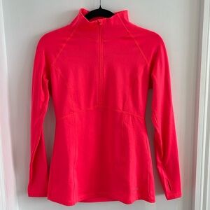 HIND Thermal Pink Neon Quarter Zip Size Small